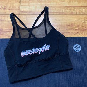 Black Lululemon SoulCycle Long Sports Bra